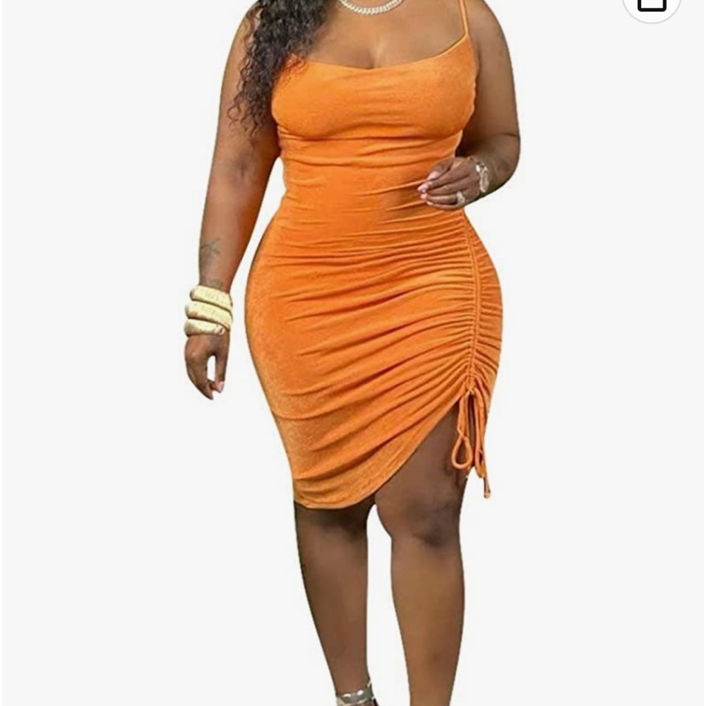 Sexy orange mini dress!